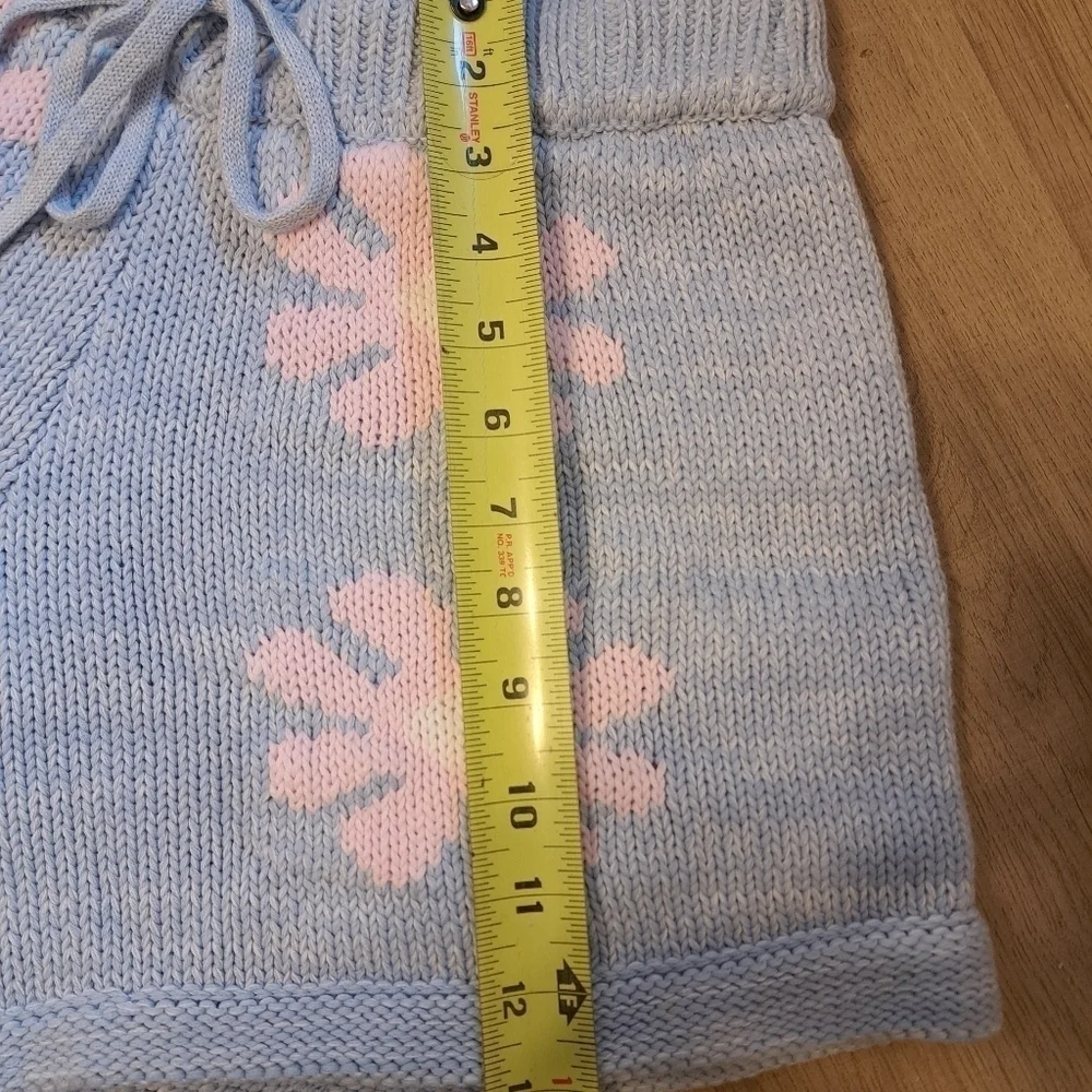 Ghanda Blue & Pink Knit Shorts Size Small